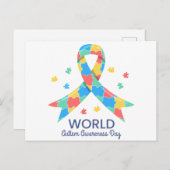 Welttag des Bewusstseins für Autismus Postkarte (Vorne/Hinten)