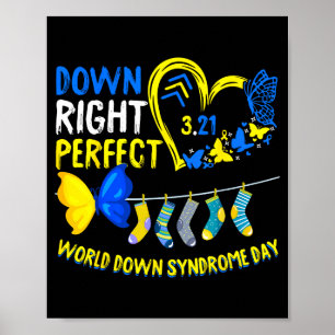 Welttag des Down-Syndroms 21. März Down richtig pe Poster