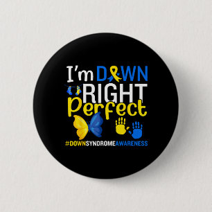 Welttag des Down-Syndroms 21. März Down Right Button