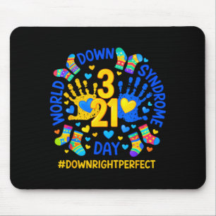 Welttag des Down-Syndroms Down Right Perfect T21 M Mousepad