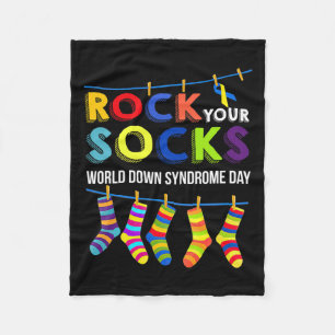 Welttag des Down-Syndroms Ihre Socken-Aufklärung Fleecedecke