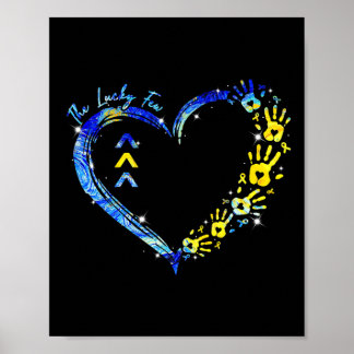 Welttag des Down-Syndroms Lucky Few T21 He Poster