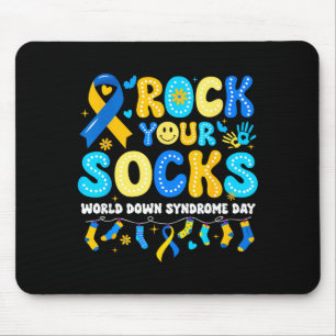 Welttag des Down-Syndroms Rock-Socken Bewusstsein Mousepad