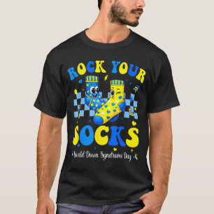 Welttag des Down-Syndroms Rock-Socken Bewusstsein T-Shirt