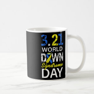 Welttag des Down-Syndroms, um gegen Krebsideen nac Kaffeetasse