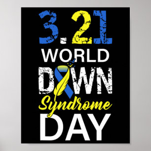 Welttag des Down-Syndroms, um gegen Krebsideen nac Poster