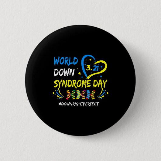 Welttag des downsyndroms 321 bewusstsein unterstüt button (Vorderseite)