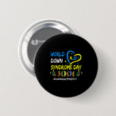 Welttag des downsyndroms 321 bewusstsein unterstüt button (Vorne & Hinten)