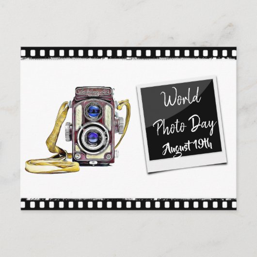 Welttag des Fotos August 19. Postkarte (Vorderseite)