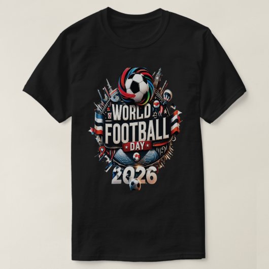 Welttag des Fußballs 2026 T-Shirt (Design vorne)