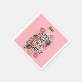 Welttag des Küssens Serviette (Ecke)