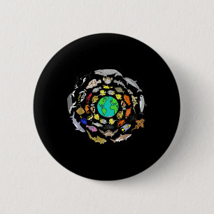Welttag des Meereslebens am Welttag der Erde Button