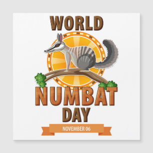 Welttag des Numbat Magnetkarte