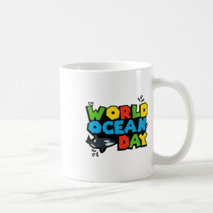 Welttag des Ozeans Orca Splash Design Liebe Ohr Kaffeetasse