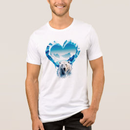 Welttag für Gletscher Tri-Blend Shirt