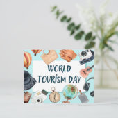 Welttag für Tourismus Postkarte (Stehend Vorderseite)