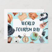Welttag für Tourismus Postkarte (Vorne/Hinten)