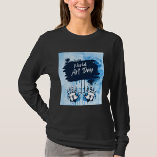 Welttag Künstler Malerei Grafik Dekorative Kunst T-Shirt