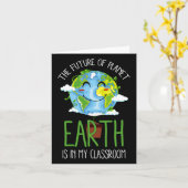 Welttag Planet Lehrer Clroom Funny Karte (Gelbe Blume)