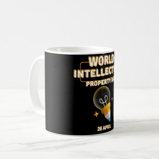 Welttag zum Thema geistiges Eigentum Kaffeetasse (Vorderseite Links)