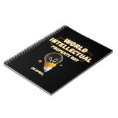 Welttag zum Thema geistiges Eigentum Notizblock (Linke Seite)