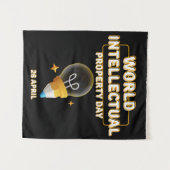 Welttag zum Thema geistiges Eigentum Wandteppich (Vorderseite (Horizontal))