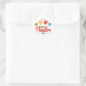 Welttheatertag Runder Aufkleber (Tasche)
