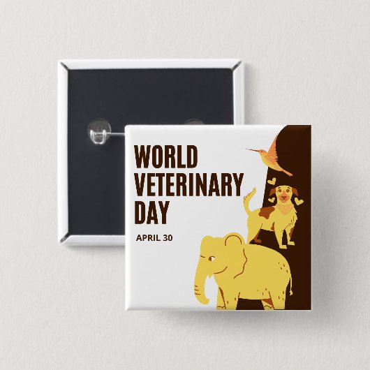 Welttierärztetag Button (Vorne & Hinten)