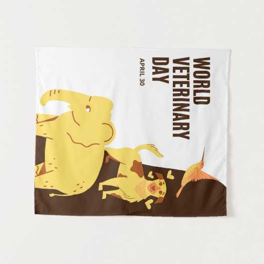 Welttierärztetag Wandteppich (Vorderseite (Horizontal))