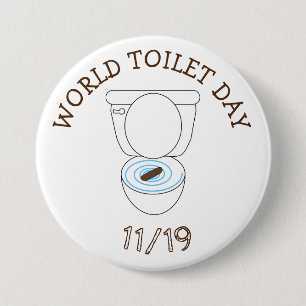 Welttoiletag 19. November Sonntag Button