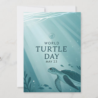 Weltturtteltag Unterwasser-Seeschildkröten-Kunst Feiertagskarte