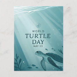 Weltturtteltag Unterwasser-Seeschildkröten-Kunst Feiertagspostkarte