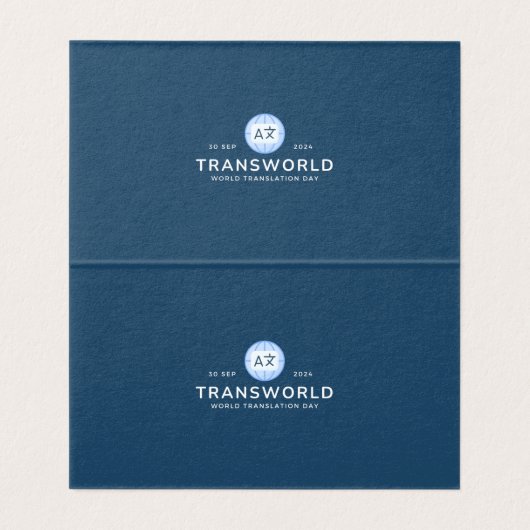 Weltübersetzungstag (Innenseite Aufgefaltet)