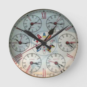 Weltuhr-Bild für die runde (mittlere) Wall-Uhr Wanduhr