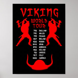 Weltumrundungsschild Poster