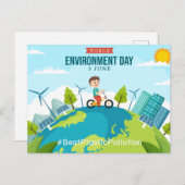 Weltumwelttag 5. Juni Benutzerdefinierter Text Postkarte (Vorne/Hinten)