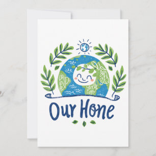 Weltumwelttag - Happy Earth Illustration Einladung