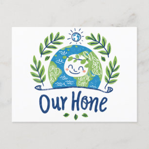 Weltumwelttag - Happy Earth Illustration Feiertagspostkarte