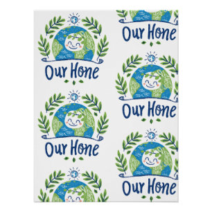 Weltumwelttag - Happy Earth Illustration Poster