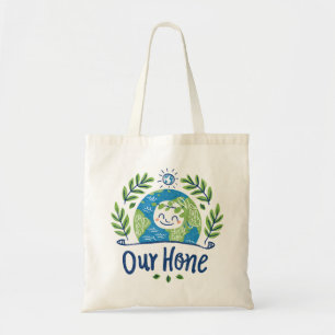 Weltumwelttag - Happy Earth Illustration Tragetasche