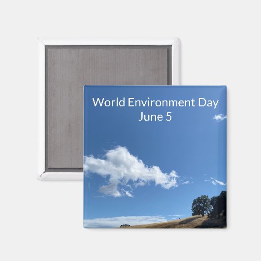 Weltumwelttag Magnet (Vorderseite/Rückseite)