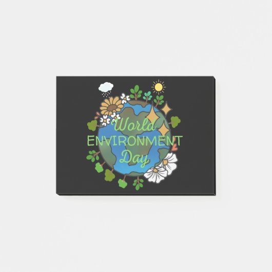 Weltumwelttag Post-it Klebezettel (Vorderseite)