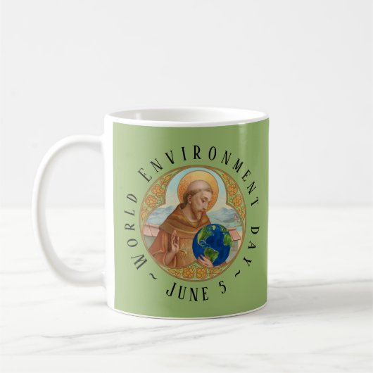 Weltumwelttag und St. Francis von Assisi Kaffeetasse (Links)
