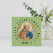 Weltumwelttag und St. Francis von Assisi Karte (Stehend Vorderseite)