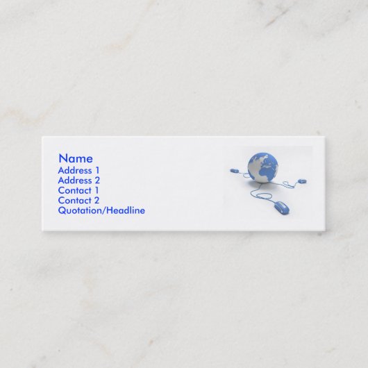 Weltverbindung Mini Visitenkarte (Vorderseite)