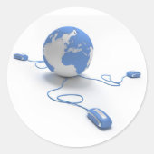 Weltverbindung Runder Aufkleber (Vorderseite)