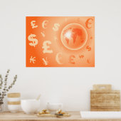 Weltwährung Poster (Küche)