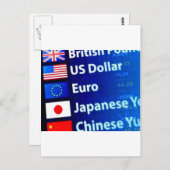 Weltwährungstaugliche Produkte Postkarte (Vorne/Hinten)