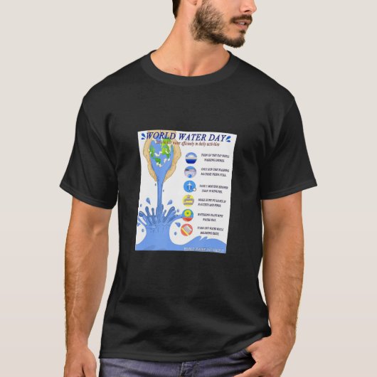 Weltwassertag bereinigt Ozeanwasser Wasser der Erd T-Shirt (Vorderseite)