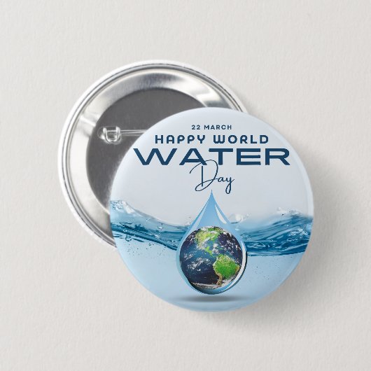 Weltwassertag Button (Vorne & Hinten)
